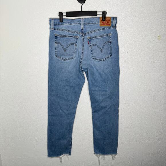 Levi's Womens Jeans Size 31 Wedgie Straight Light Wash Blue Denim High Rise - Picture 2 of 15